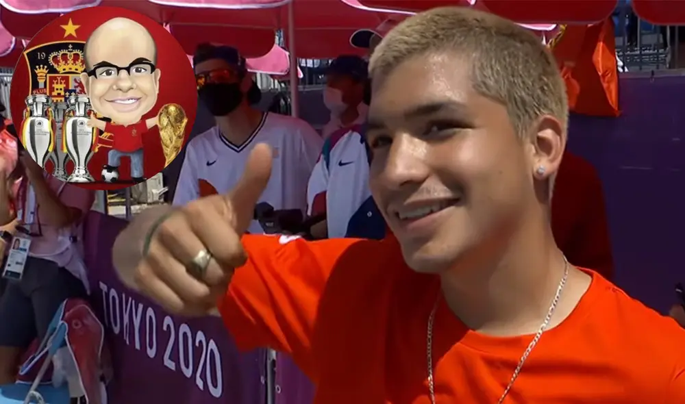 El periodista español dedicó un tuit al skater peruano. Foto: composición La República