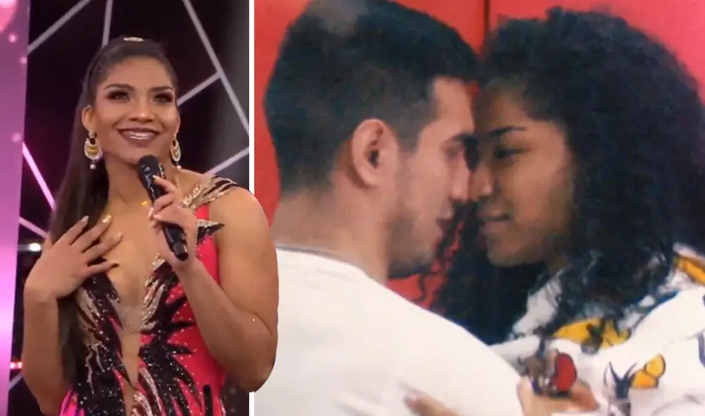 Carla Rueda y el bailarín Diego bailaron la bachata “Propuesta indecente” de Romeo Santos. Foto; captura Reinas del Show / América TV