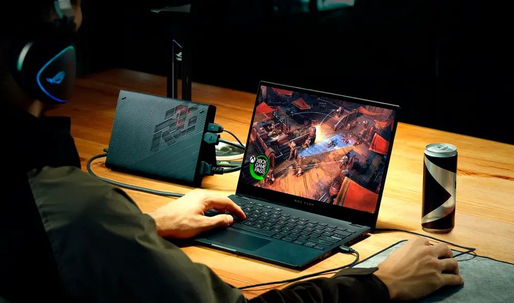 La laptop gamer ROG Flow X13 ofrece hasta 10 horas de video. Foto: Xataka