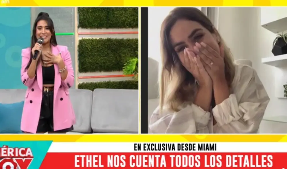 Ethel Pozo se emociona al recordar la propuesta de matrimonio que le hizo Julián Alexander. Foto: captura de América TV