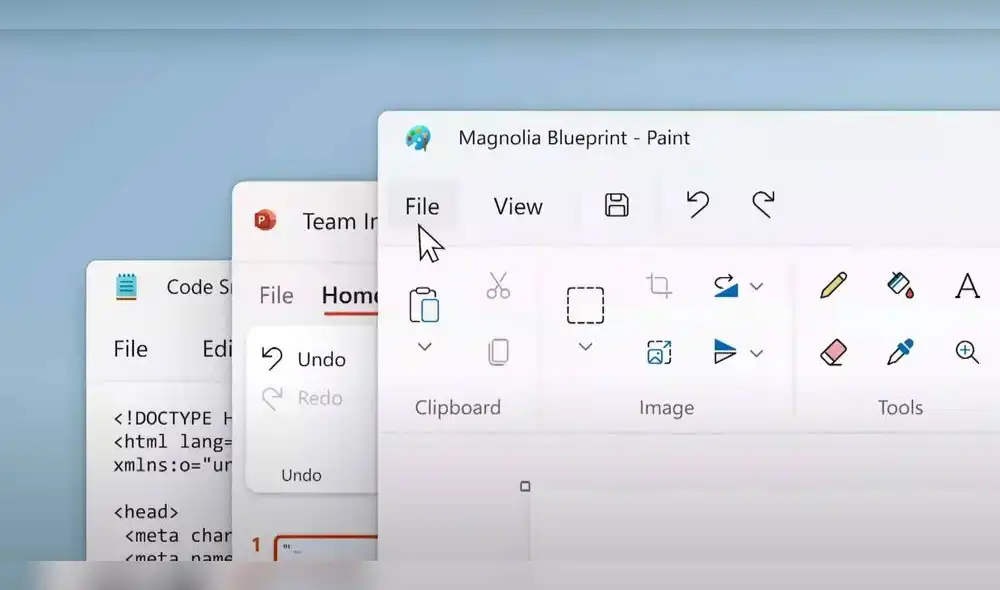 Primer vistazo a Paint, Bloc de notas y Power Point en Windows 11. Foto: Computer Hoy