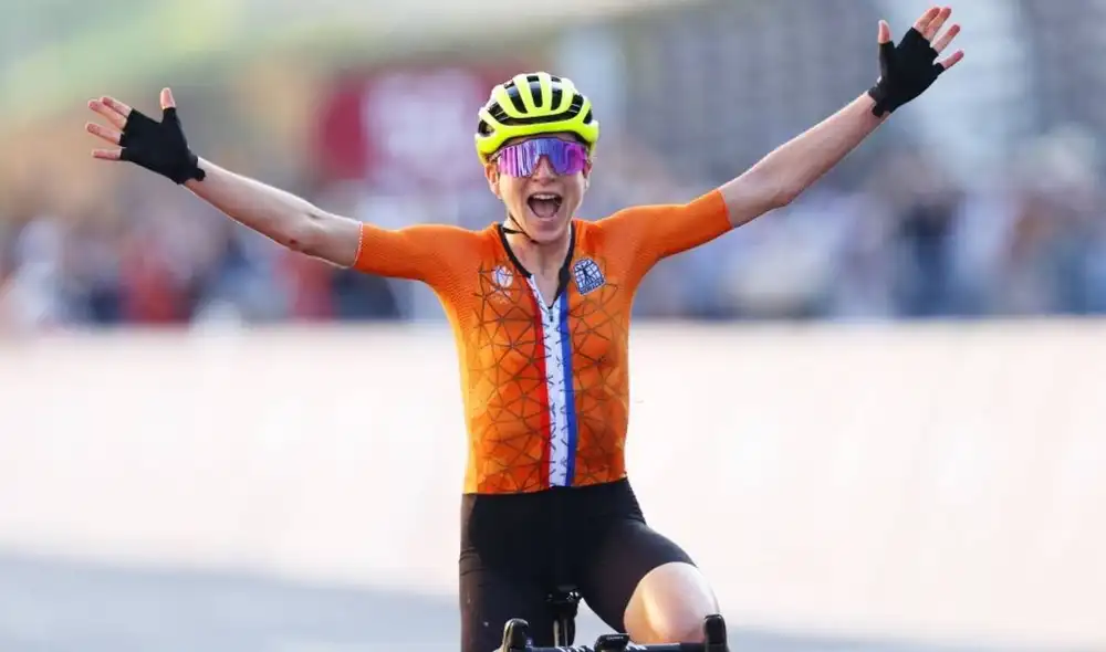 Annemiek van Vleuten completó el circuito del Monte Fuji en el segundo lugar. Foto: difusión