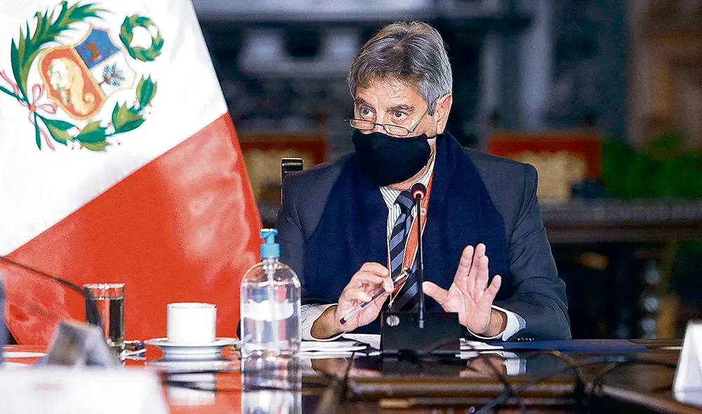 El presidente Francisco Sagasti dio su última conferencia de prensa desde Palacio de Gobierno. Foto: difusión