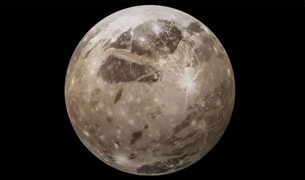 Ganímedes es el noveno objeto más grande del sistema solar. Foto: NASA