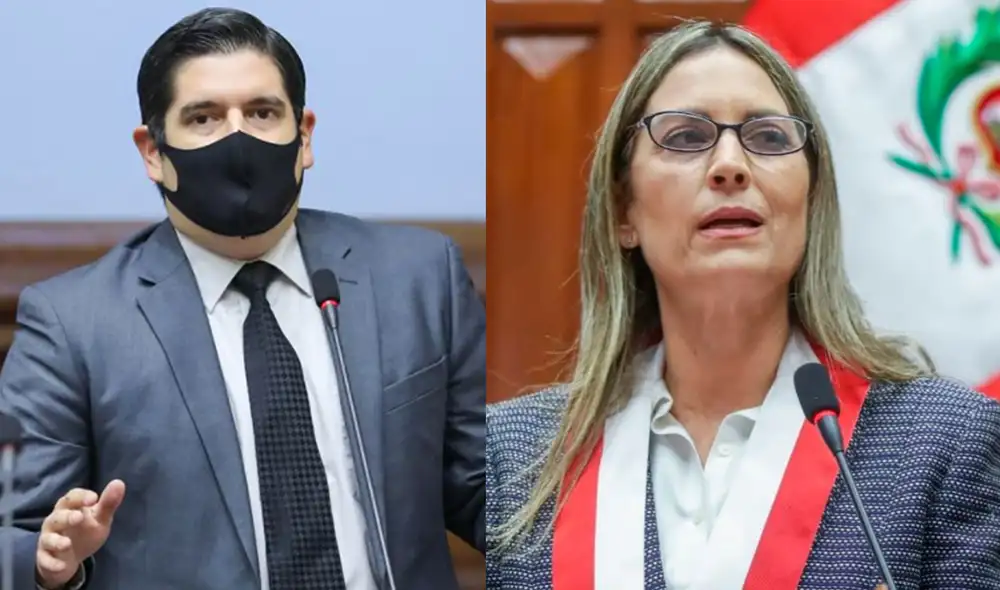 Luis Roel Alva felicitó a su pariente y correligionaria de Acción Popular por asumir la presidencial del Congreso de la República. Foto: composición/La República