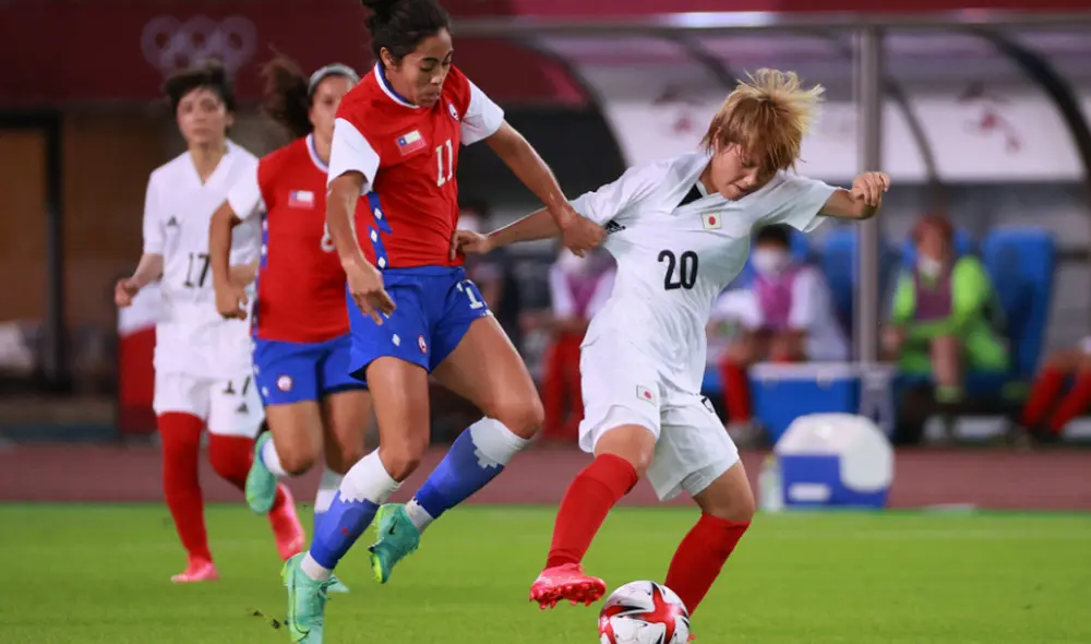 Chile vs. Japón se enfrentan por la fecha 3 del fútbol femenino en Tokio 2020. Foto: AFP