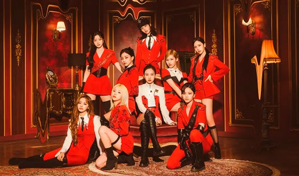 Jihyo, Nayeon, Jeongyeon, Momo, Sana, Mina, Dahyun, Chaeyoung y Tzuyu de TWICE. Foto: JYP