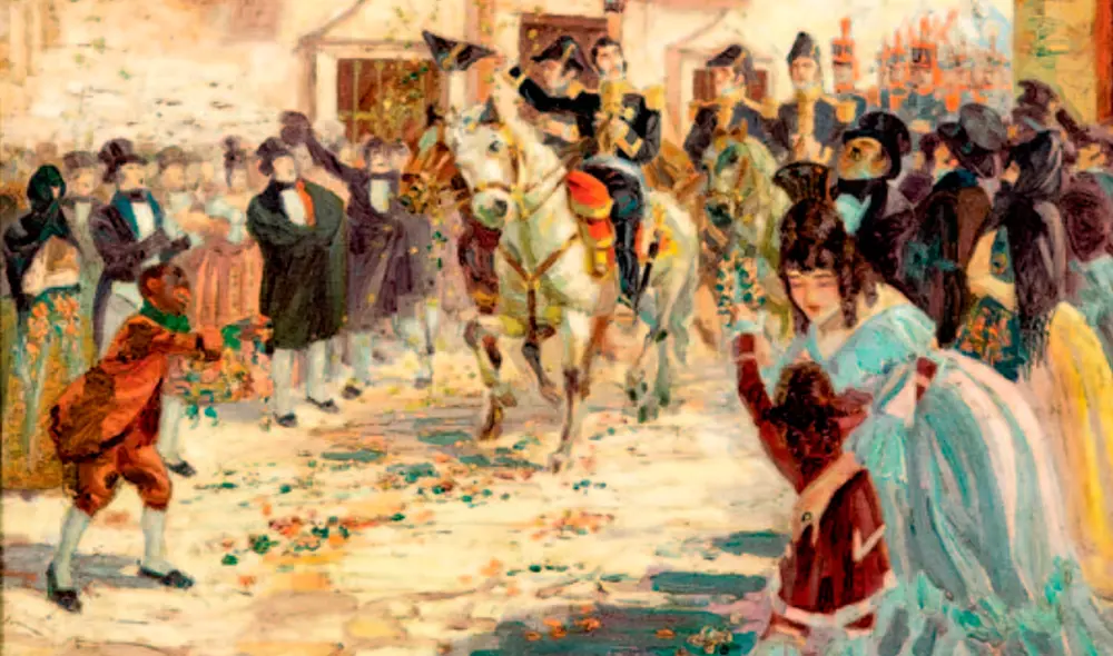 INCERTIDUMBRE. Ingreso de San Martín despertó temor a sectores privilegiados y hasta de medianos recursos los venció el miedo. Foto: Suplemento LR Bicentenario