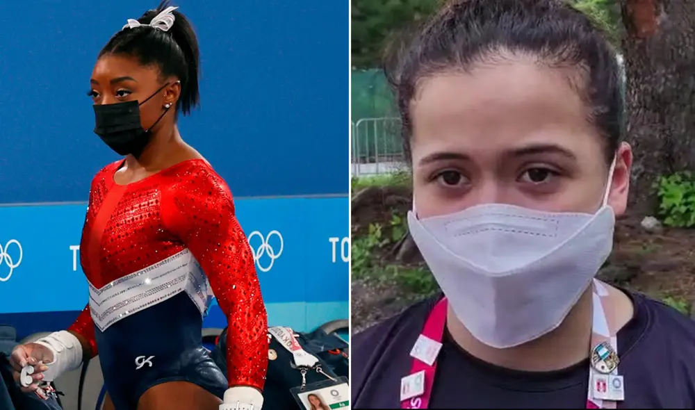Biles y Orrego fueron rivales en los Juegos Olímpicos Tokio 2020. Foto: composición EFE/GLR Biles y Orrego fueron rivales en los Juegos Olímpicos Tokio 2020. Foto: composición EFE/GLR