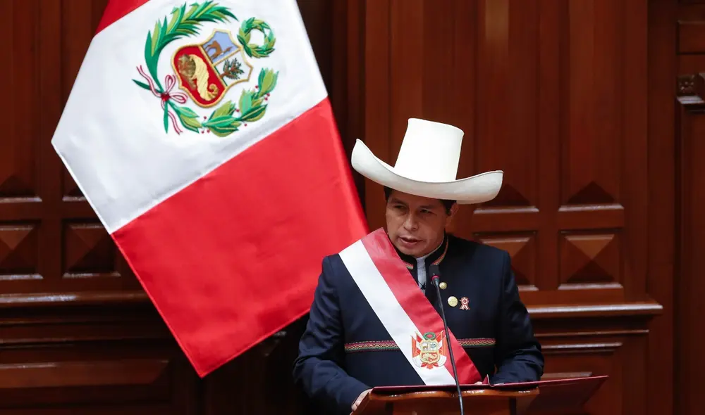 Pedro dio su primer mensaje como mandatario este 28 de julio. Foto: Presidencia Pedro dio su primer mensaje como mandatario este 28 de julio. Foto: Presidencia