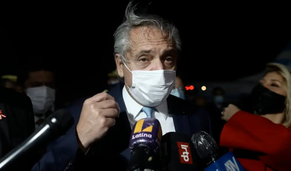 Alberto Fernández llegó al Perú el martes en la noches. Foto: Aldair Mejia / La República