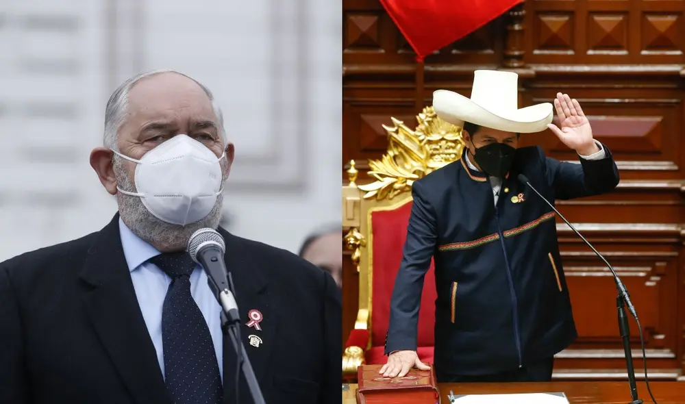 Jorge Montoya muestra su posición en contra del presidente Pedro Castillo. Foto: composición LR