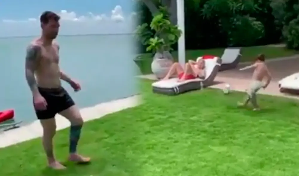 Video de Lionel Messi y su hijo se hace viral en redes sociales por jugar con el balón en sus vacaciones. Foto: captura de Instagram