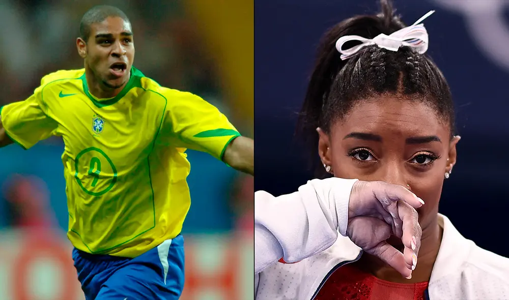 Adriano mostró su apoyo hacia Simone Biles tras retirarse de Tokio 2020. Foto: composición