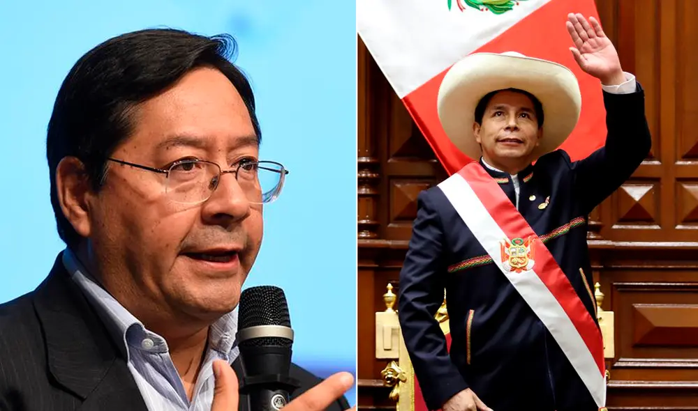 "Se trabaja mejor ideológicamente cuando hay intereses comunes entre los gobiernos”, enfatizó el mandatario boliviano. Foto: composición/AFP/Presidencia Perú