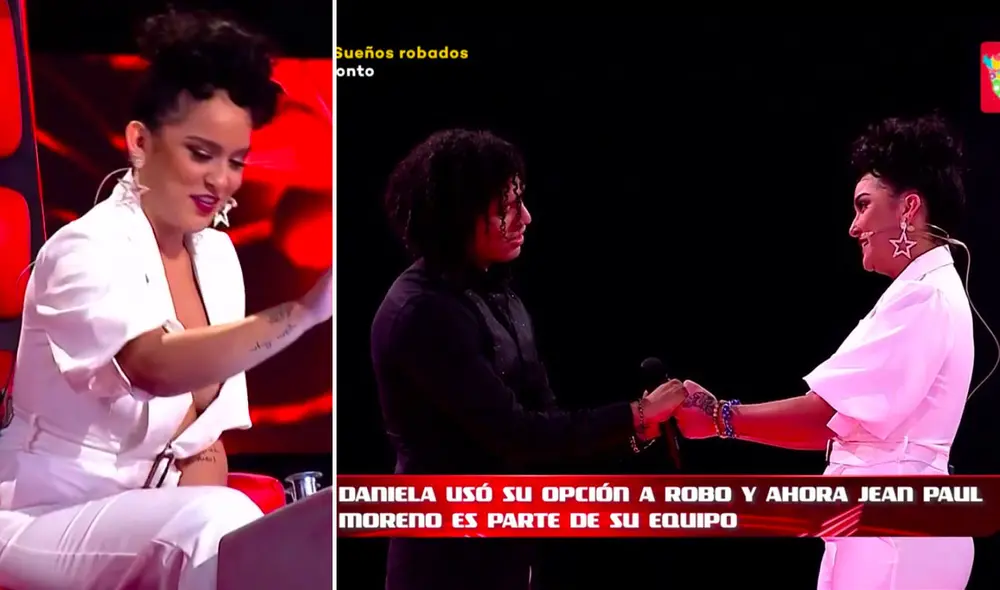 Daniela Darcourt sorprendió en la última jornada de La voz. Foto: captura Latina.