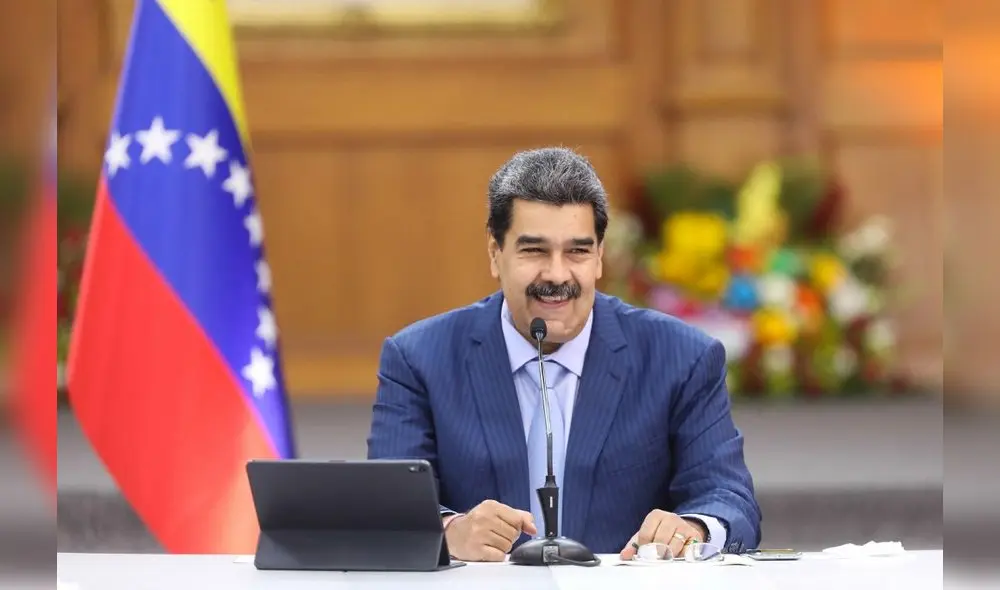 "Le pedimos a Dios las bendiciones para el pueblo del Perú y para el presidente Pedro Castillo", dijo Maduro. Foto: AFP