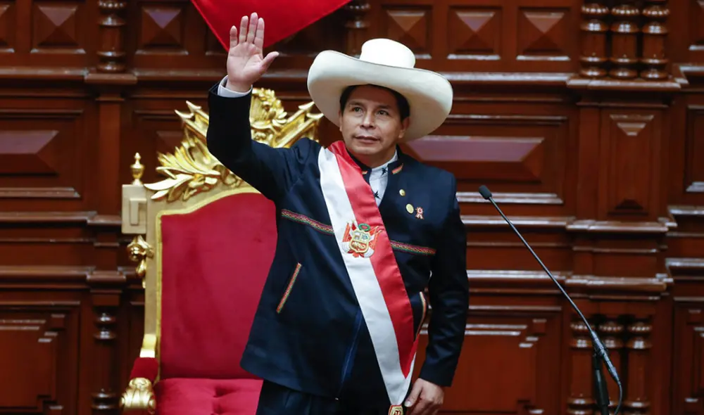 Pedro dio  su primer mensaje como mandatario este 28 de julio. Foto: Presidencia