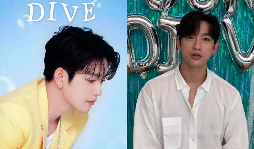 Jinyoung de GOT7 quiso compartir el éxito de su lanzamiento musical "Dive" con sus fans. Foto: composición LR / VLive