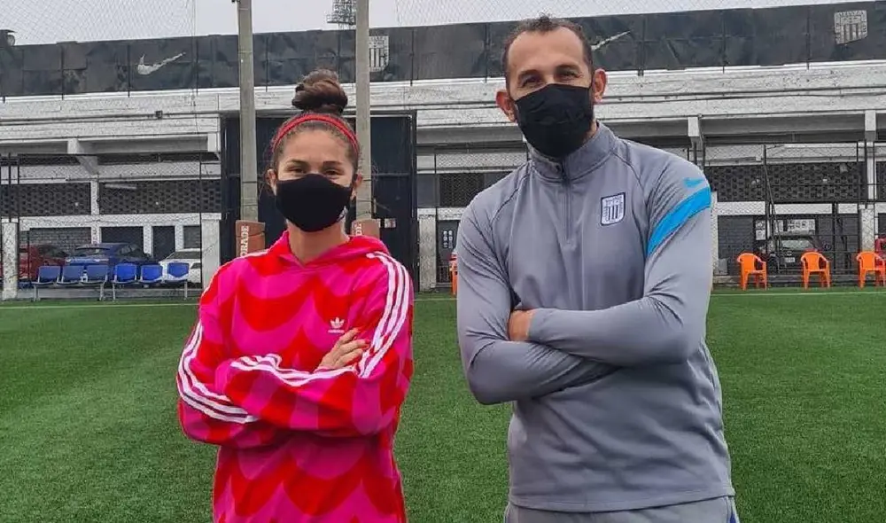 Adriana Lúcar y Hernán Barcos son los actuales goleadores de Alianza Lima. Foto: Instagram/Adriana Lúcar