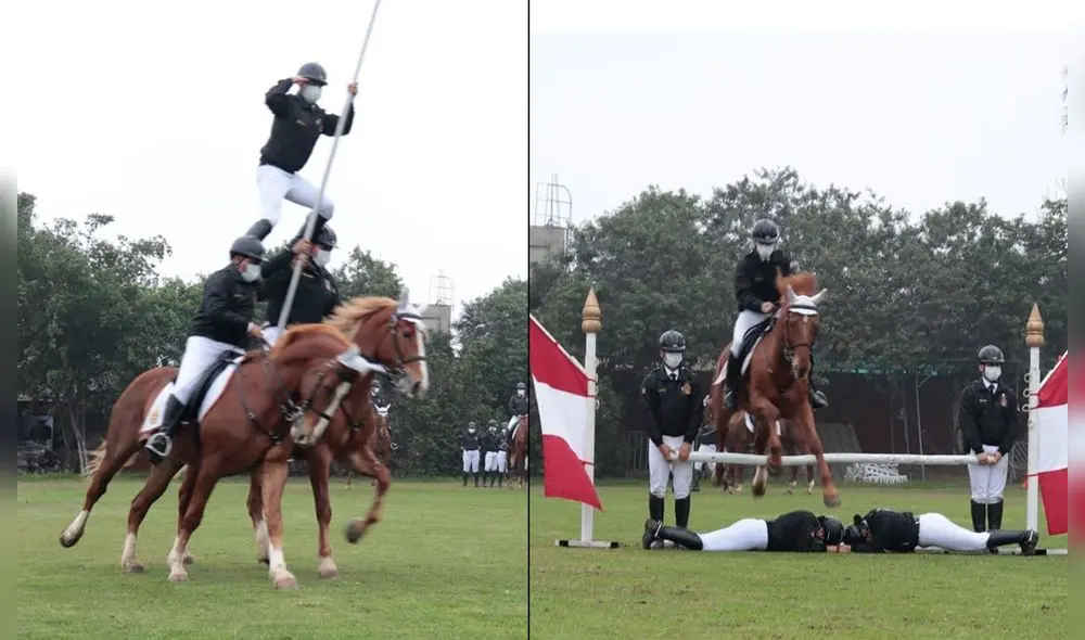 Los agentes vistieron diferentes trajes históricos. Foto: composición/PNP