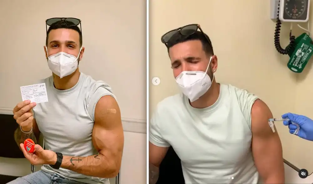 “Yo quería esperar a que me vacunaran en Perú, pero Vania insistió en que aproveche de una vez", explicó Mario en redes sociales. Foto: composición/Mario Irivarren/Instagram “Yo quería esperar a que me vacunaran en Perú, pero Vania insistió en que aproveche de una vez", explicó Mario en redes sociales. Foto: composición/Mario Irivarren/Instagram