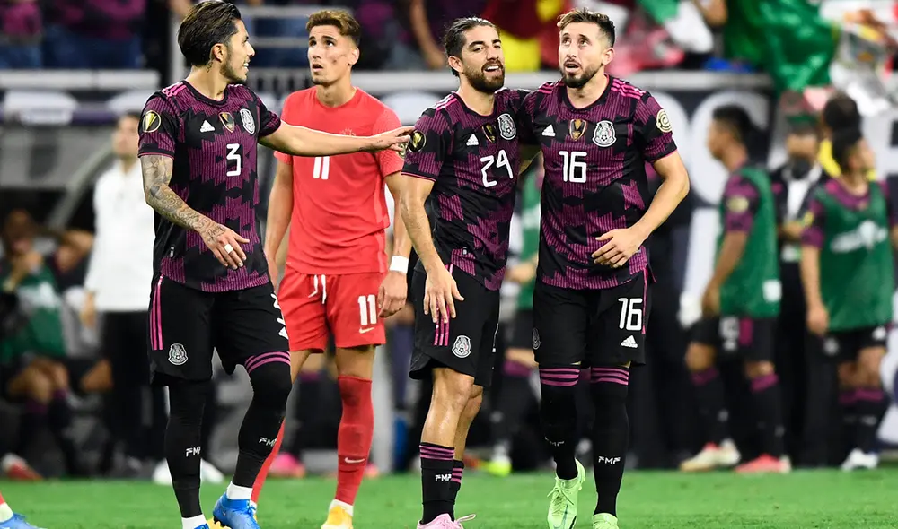 México sacó de carrera a Canadá de la Copa Oro 2021. Foto: AFP