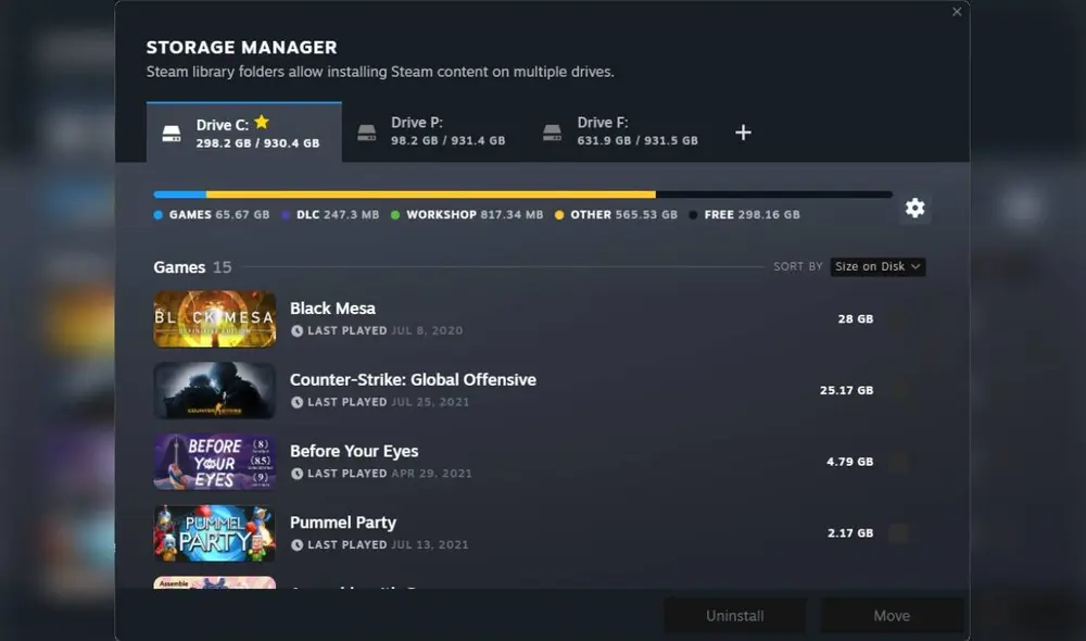 El cliente de Steam se actualiza con un mejorado gestor de descargas que permitirá identificar qué juegos ocupan más espacio. Foto: Twitter El cliente de Steam se actualiza con un mejorado gestor de descargas que permitirá identificar qué juegos ocupan más espacio. Foto: Twitter
