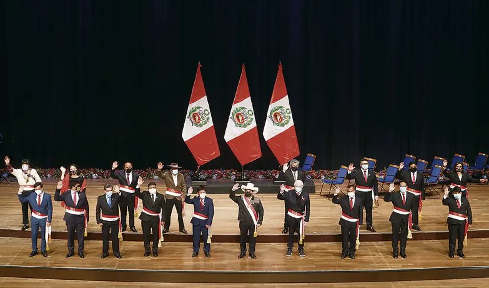 Juramentación de ministros solo pudo ser cubierta por el canal del Estado. Foto: Presidencia de la República Juramentación de ministros solo pudo ser cubierta por el canal del Estado. Foto: Presidencia de la República