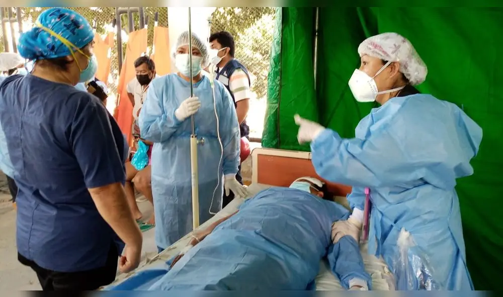 Se habilitaron dos carpas para atender a los afectados. Foto: Diresa Piura