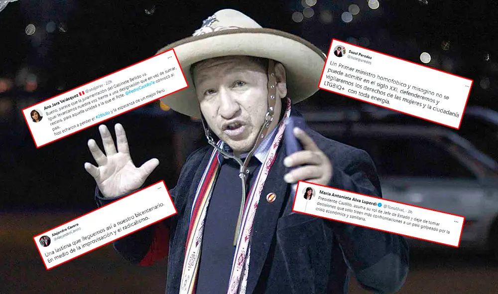 Fiscalía abrió una segunda investigación contra Bellido por terrorismo. Foto: composición/La República