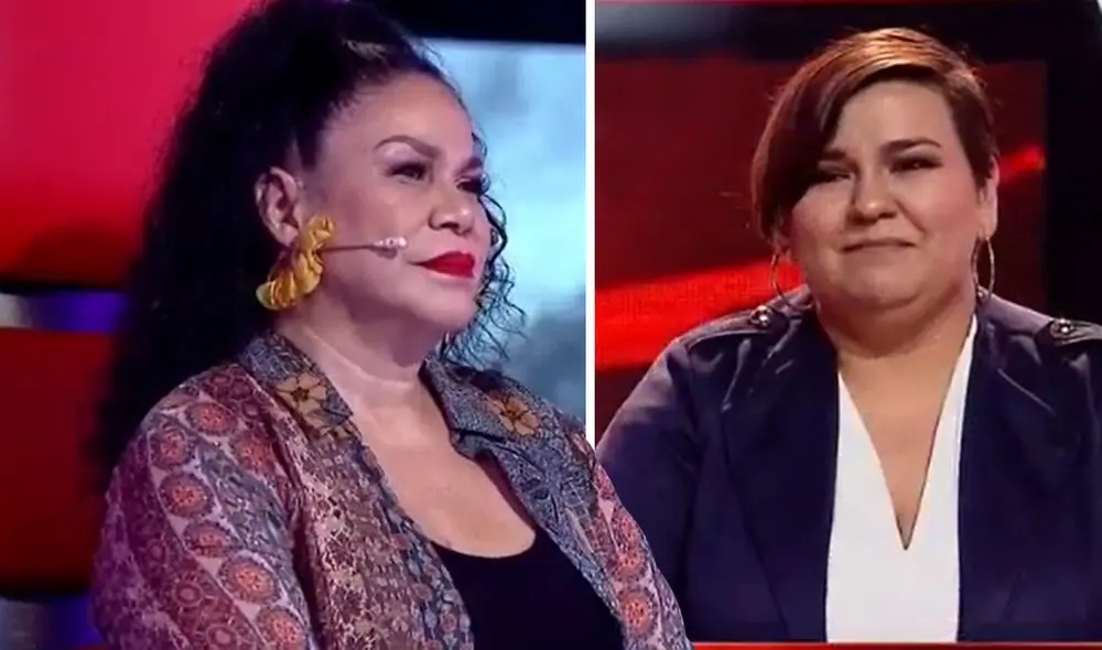 Eva Ayllón elogió la interpretación de Marcela Navarro con el tema "Ángel" de Jon Secada. Foto: captura La voz Perú / Latina Eva Ayllón elogió la interpretación de Marcela Navarro con el tema "Ángel" de Jon Secada. Foto: captura La voz Perú / Latina