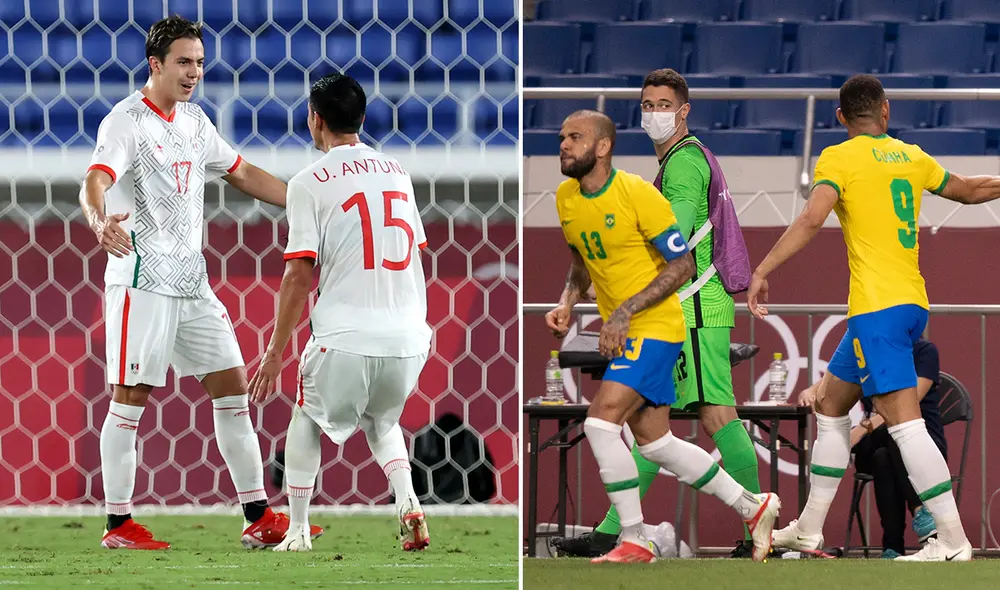 México vs. Brasil será una de las llaves de semifinales de Tokio 2020. Foto: composición Selección Nacional/CBF
