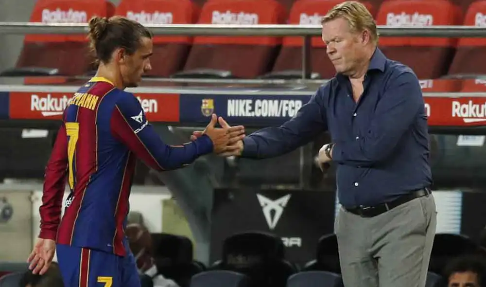 Griezmann jugó 51 partidos bajo el mando de Koeman la temporada pasada. Foto: AFP Griezmann jugó 51 partidos bajo el mando de Koeman la temporada pasada. Foto: AFP