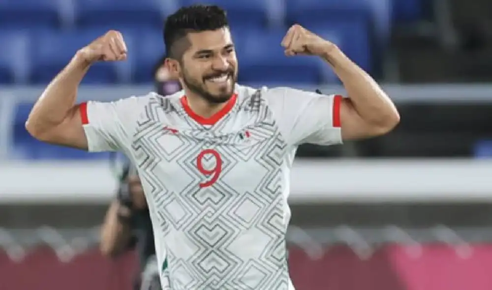 El delantero del América anotó un doblete en la victoria de México sobre Corea por 6-3. Foto: EFE