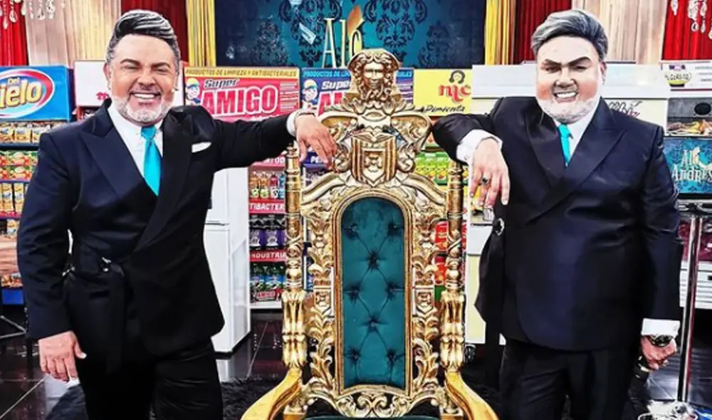 Andrés Hurtado presentó a Alfredo Benavides como su doble en su último programa. Foto: Instagram Andrés Hurtado presentó a Alfredo Benavides como su doble en su último programa. Foto: Instagram