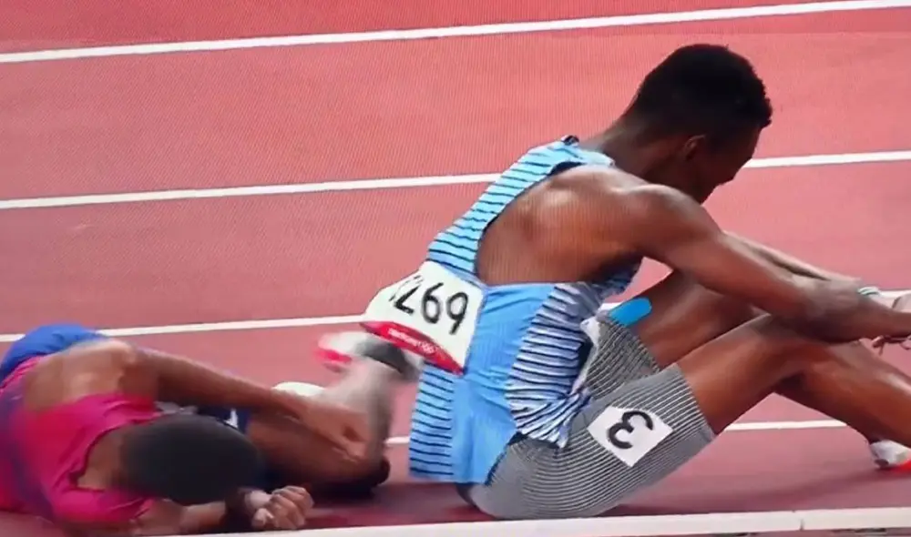 Los dos atletas quedaron fuera de la final de atletismo de 800 metros. Foto: captura/RTVE