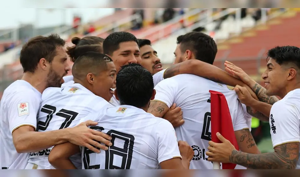 Festejo. Melgar sumó su segunda goleada en apenas tres fechas de la Fase 2. Foto: Liga 1 Festejo. Melgar sumó su segunda goleada en apenas tres fechas de la Fase 2. Foto: Liga 1