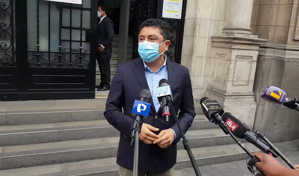 Bermejo y otros congresistas de Perú Libre se reunieron este domingo con el primer ministro, Guido Bellido. Foto: César Zorrilla/URPI-LR