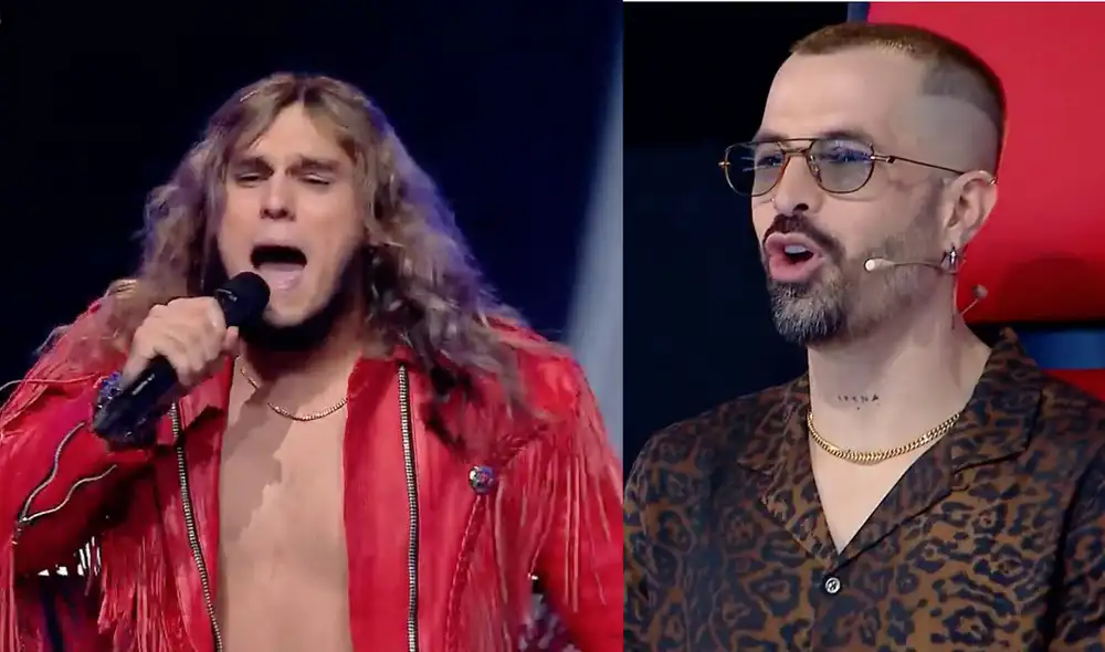 Sebastián Palma pasó a la siguiente etapa de La voz Perú tras ganarle a Bryan Avilés. Foto: captura de Latina Sebastián Palma pasó a la siguiente etapa de La voz Perú tras ganarle a Bryan Avilés. Foto: captura de Latina