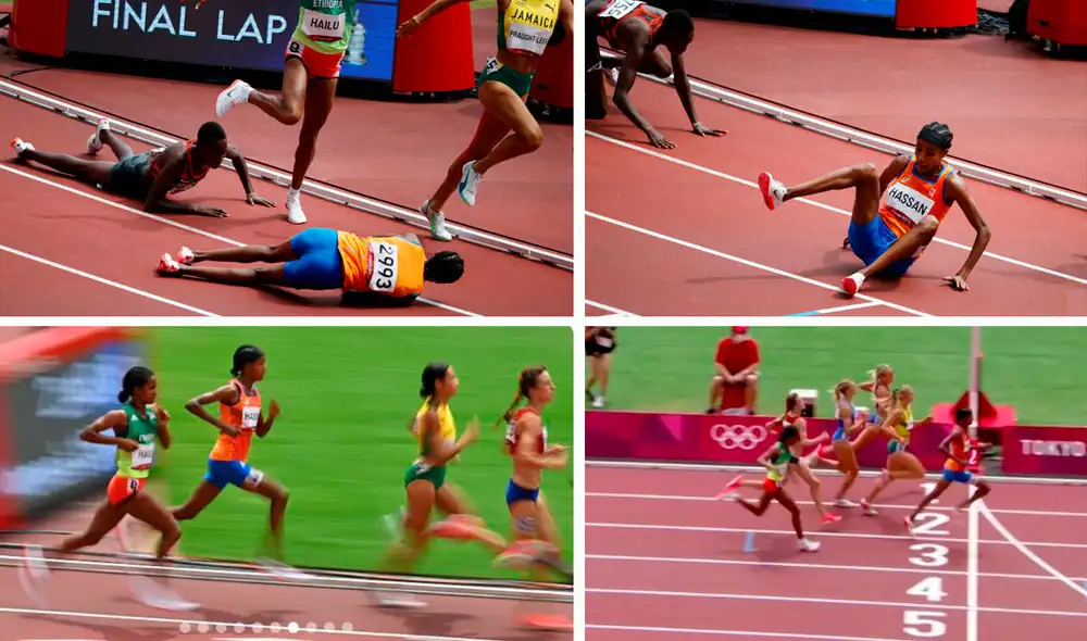 Sifan Hassan clasificó a la semifinal de la carrera de 1.500 metros planos de Tokio 2021. Foto: composición de La República