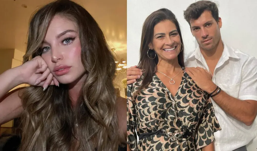 Flavia Laos es sorprendida por la mamá de Patricio Parodi en las celebraciones por sus 24 años. Foto: composición/ Instagram