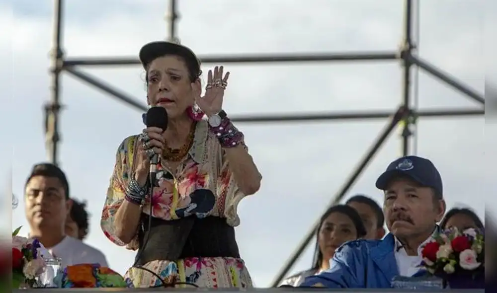 Rosario Murillo, vicepresidenta de Nicaragua es acusada por la UE de violar los derechos humanos de los ciudadanos. Foto: EFE Rosario Murillo, vicepresidenta de Nicaragua es acusada por la UE de violar los derechos humanos de los ciudadanos. Foto: EFE