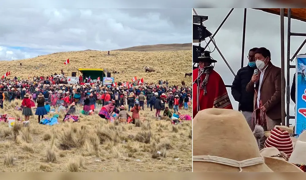 Bellido habló ante una multitud de aproximadamente 600 personas. Foto: difusión