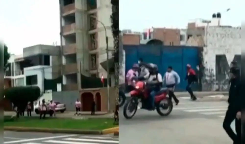 Gresca se inició en el cruce de las avenidas avenidas Libertad e Insurgentes. Foto: captura de América Noticias Gresca se inició en el cruce de las avenidas avenidas Libertad e Insurgentes. Foto: captura de América Noticias