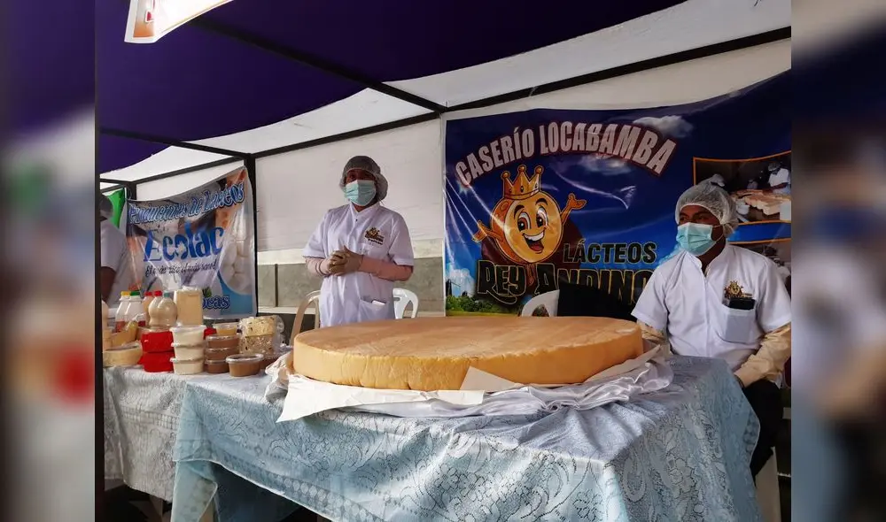 En el queso más grande se usaron 627 litros de leche para elaborarlo. Foto: Cedepas Norte
