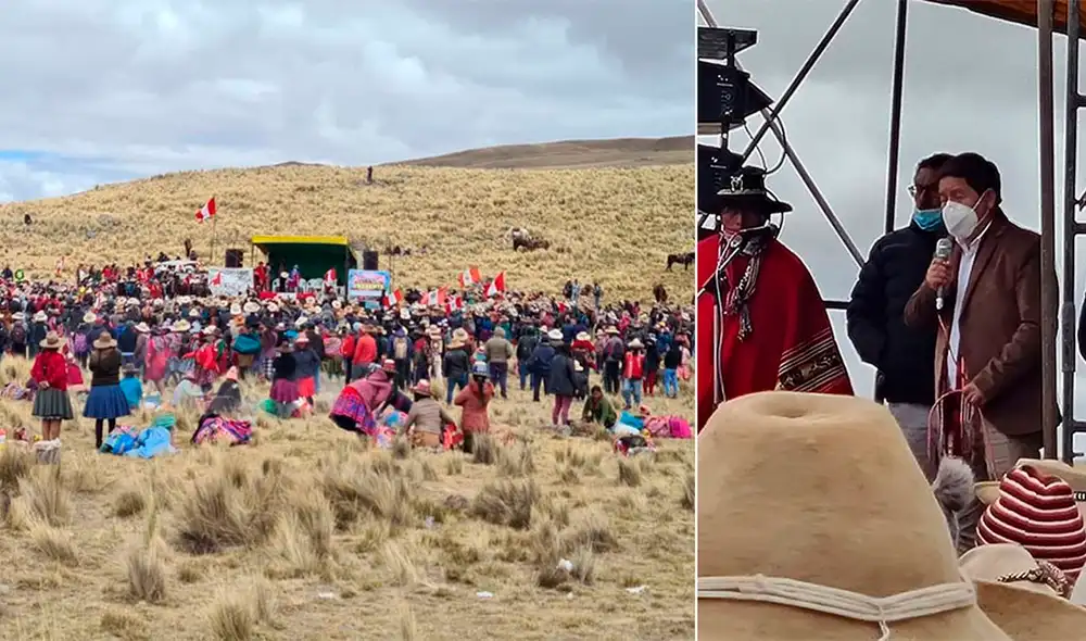 Bellido habló ante una multitud de aproximadamente 600 personas. Foto: difusión