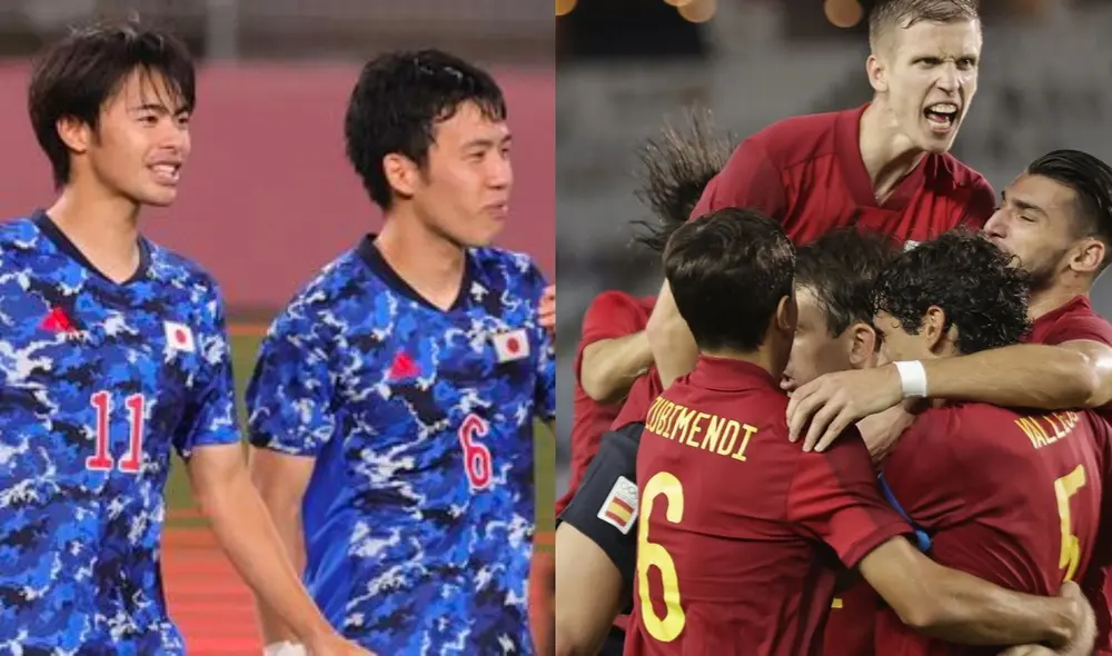 La selección de España quiere arruinarle la fiesta al equipo anfitrión en la semifinal de fútbol de Tokio 2020. Foto: composición LR.