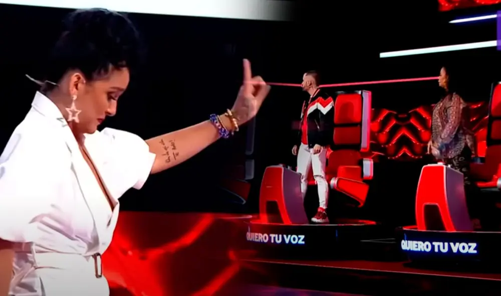 La salsera tuvo una peculiar reacción tras la eliminación definitiva del participante. Foto: captura/Latina La salsera tuvo una peculiar reacción tras la eliminación definitiva del participante. Foto: captura/Latina