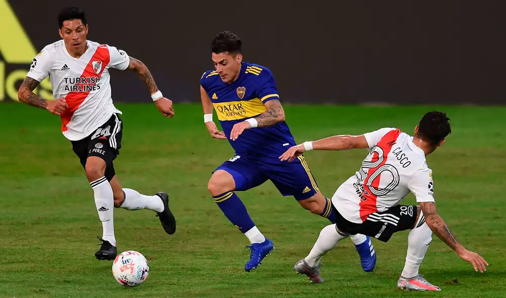 El último River Plate vs. Boca Juniors, por cuartos de final de la Copa de la Liga 2021, terminó 1-1 y se resolvió en penales a favor del Xeneize. Foto: AFP El último River Plate vs. Boca Juniors, por cuartos de final de la Copa de la Liga 2021, terminó 1-1 y se resolvió en penales a favor del Xeneize. Foto: AFP